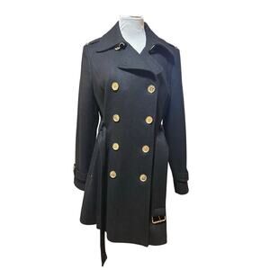 Michael Kors- belted wool trench coat -14